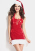 Festive Lace up Mrs Claus Dress Christmas Costume
